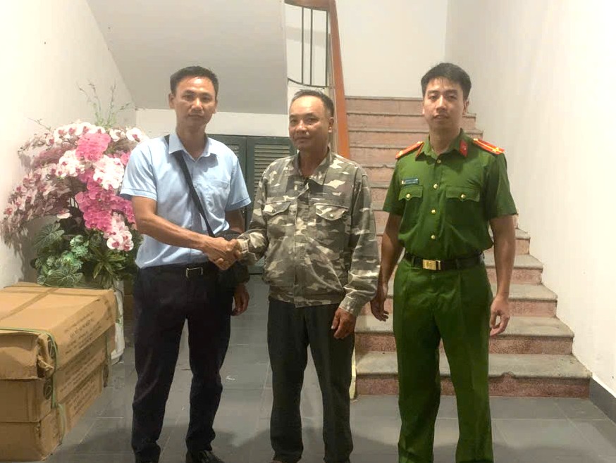 Hình ảnh công an Trà Giang làm việc