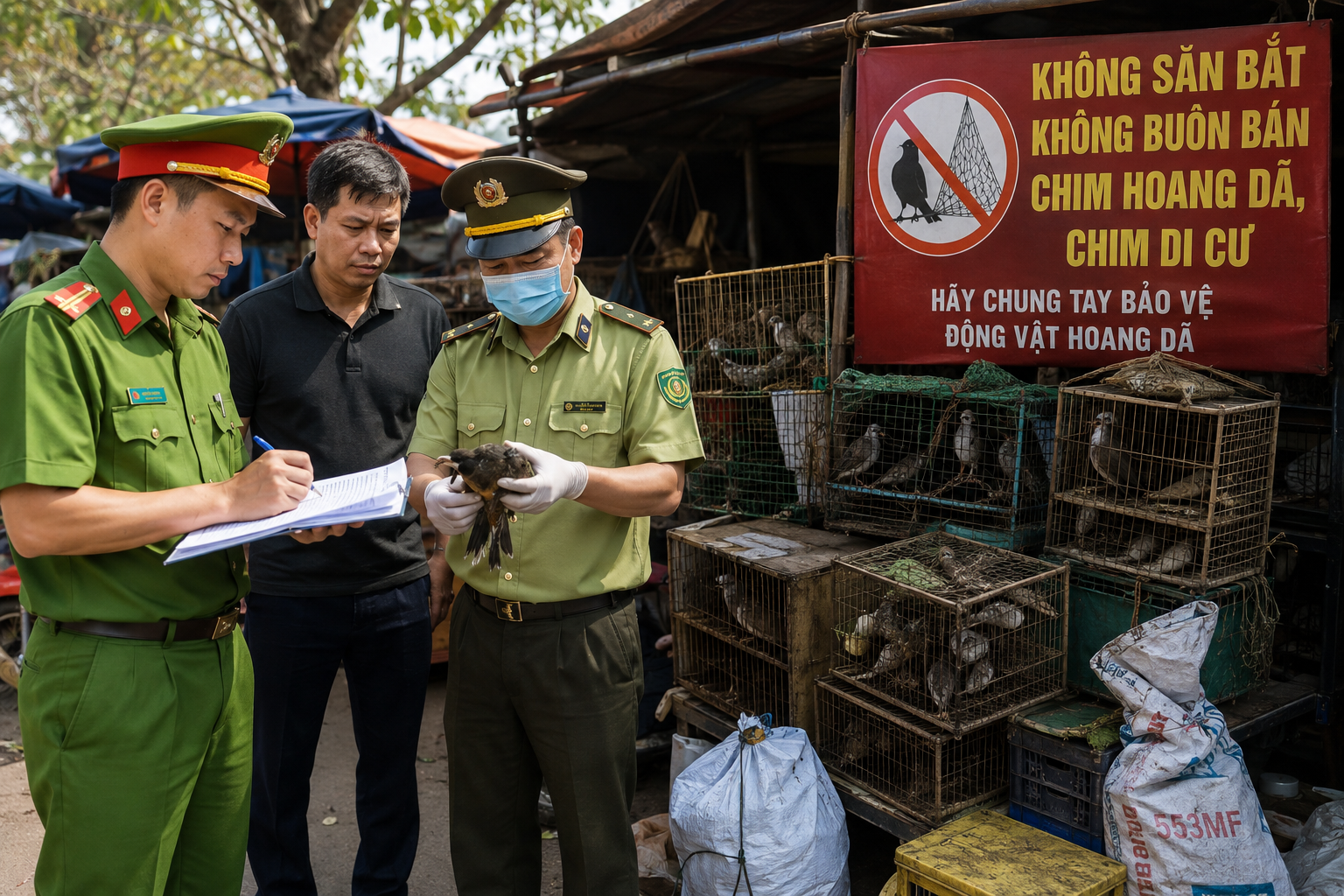 Lâm Đồng Chống Lại Nạn Săn Bắt Chim Hoang Dã- Ảnh 1.
