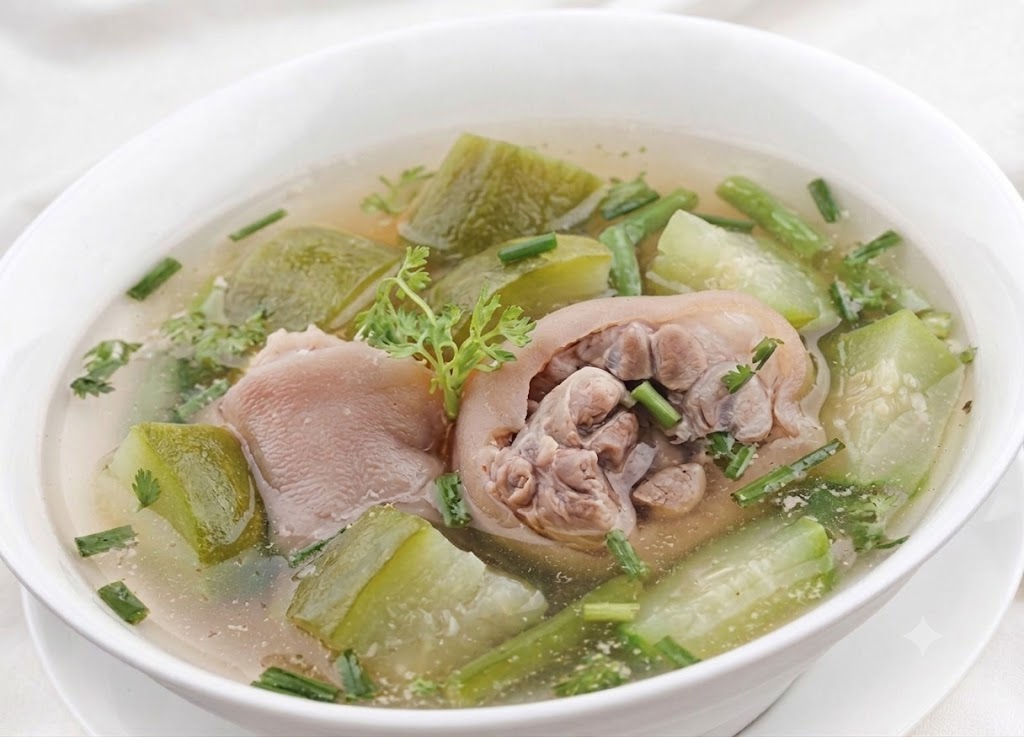 Món chân giò hầm đu đủ