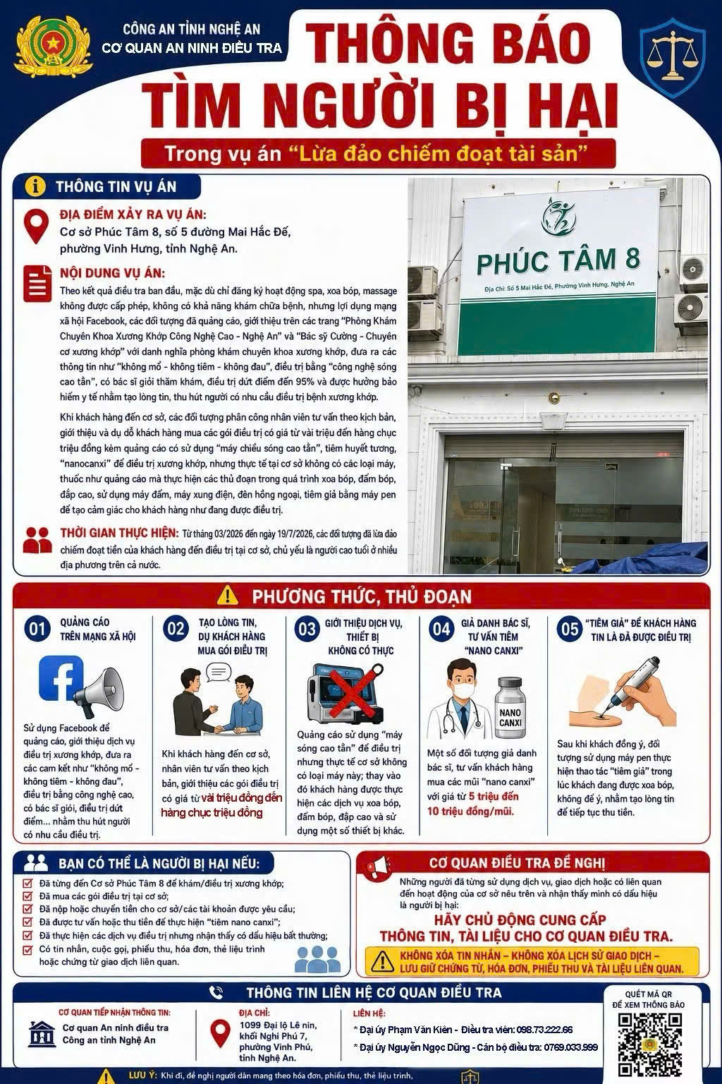 cong-an-nghe-an-tim-nguoi-tung-mua-goi-dieu-tri-xuong-khop-tai-co-so-phuc-tam-8-17866775366141247002373 Công an tìm người từng mua gói 'điều trị xương khớp' tại cơ sở Phúc Tâm 8 - Ảnh 1.
