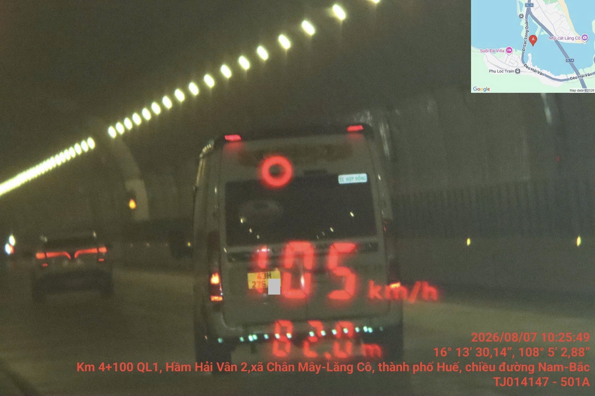 Tăng Cường Kiểm Soát Tốc Độ Tại Hầm Hải Vân: Mỗi Hành Vi Sẽ Được Xử Lý Nghiêm