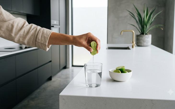Uống nước chanh vào buổi sáng