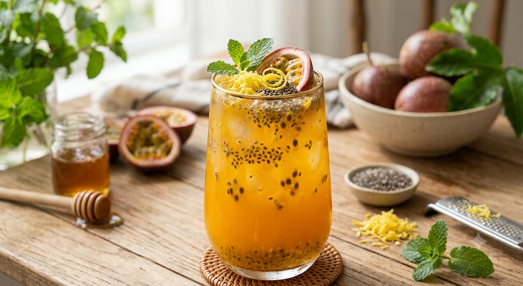 Nước chanh leo hạt chia giúp giảm cân, sáng da, chống lão hóa