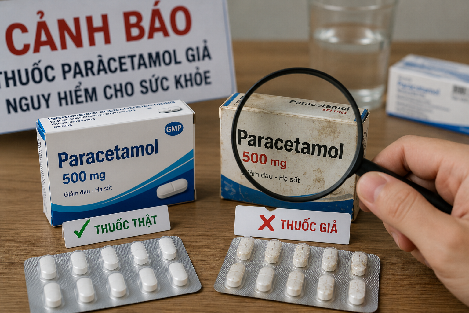 Thuốc hạ sốt, giảm đau paracetamol: Cách nhận biết thuốc thật, thuốc giả - Ảnh 1.