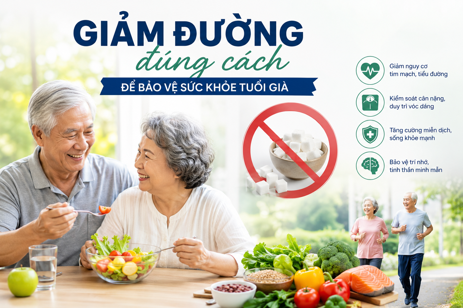 Giảm đường cho người cao tuổi: chiến lược bền vững
